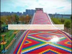 Toboggans en acier inoxydable pour parc d'attractions extérieur, toboggan arc-en-ciel en plastique, toboggan sec pour la neige, toboggan en plastique, équipement de jeux extérieur