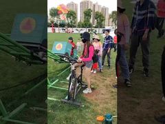 Parent Enfant Équipement de terrain de jeux interactif jaune Excursions en plein air Vélos Roue de montagne