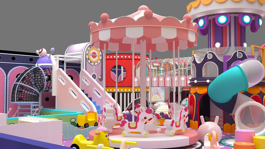 Équipement de terrain de jeu commercial confortable, enfant en sécurité, équipement de terrain de jeu intérieur coloré pour la maison