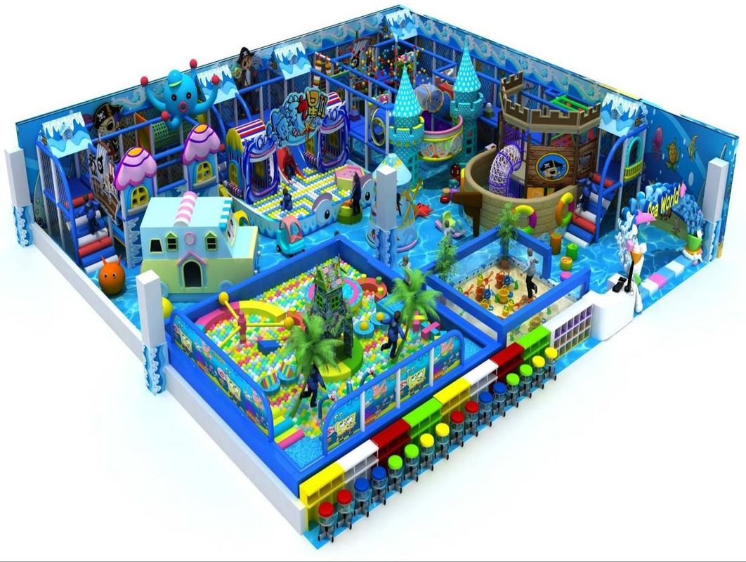 Le thème du monde de la mer Bébé Fort Naughty Lieu de jeux intérieur Maison de jeux douce Petit parc d'aventures