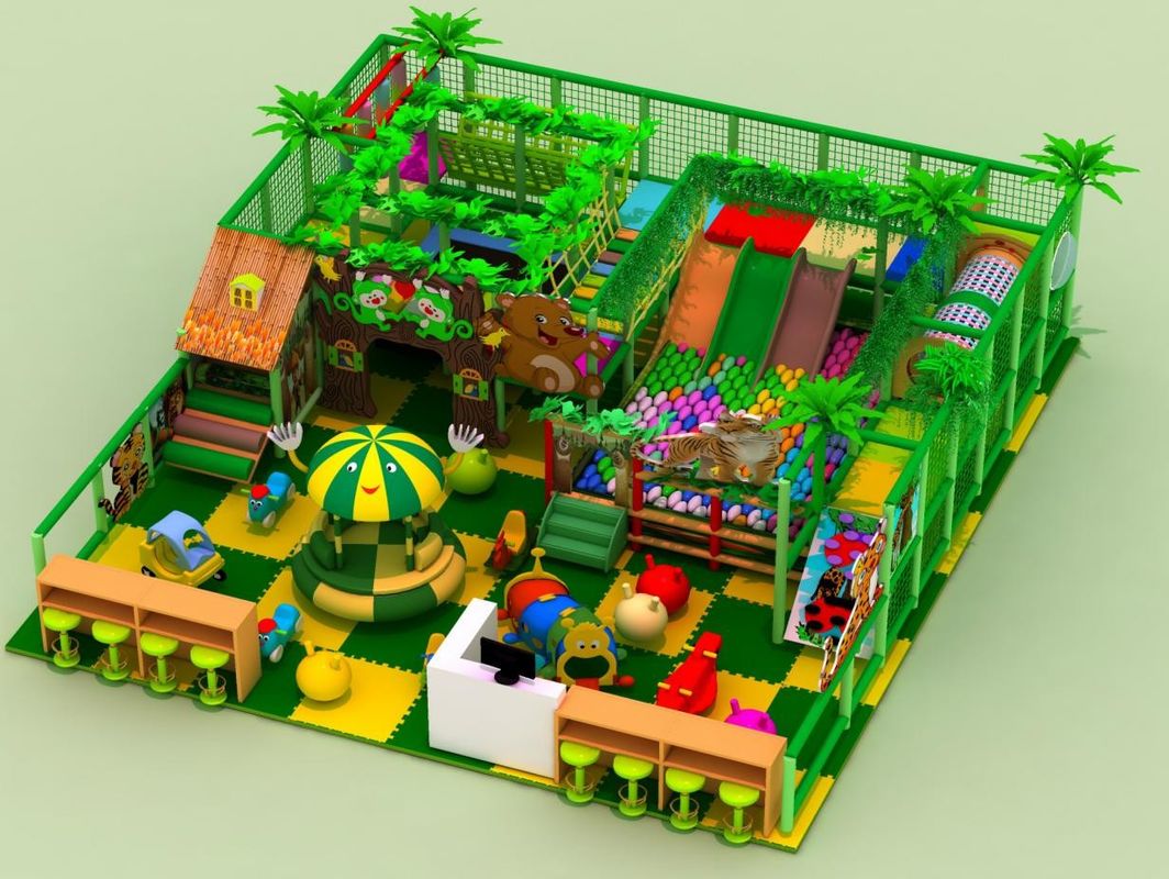 Structures de jeu commerciales de style forêt fraîche Centre commercial doux Équipement de jeu doux intérieur
