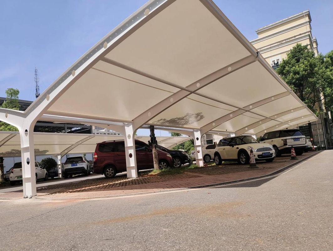Fabrique à membrane de traction PVDF École extérieure Carport Canopy d'ombre Pour le parking