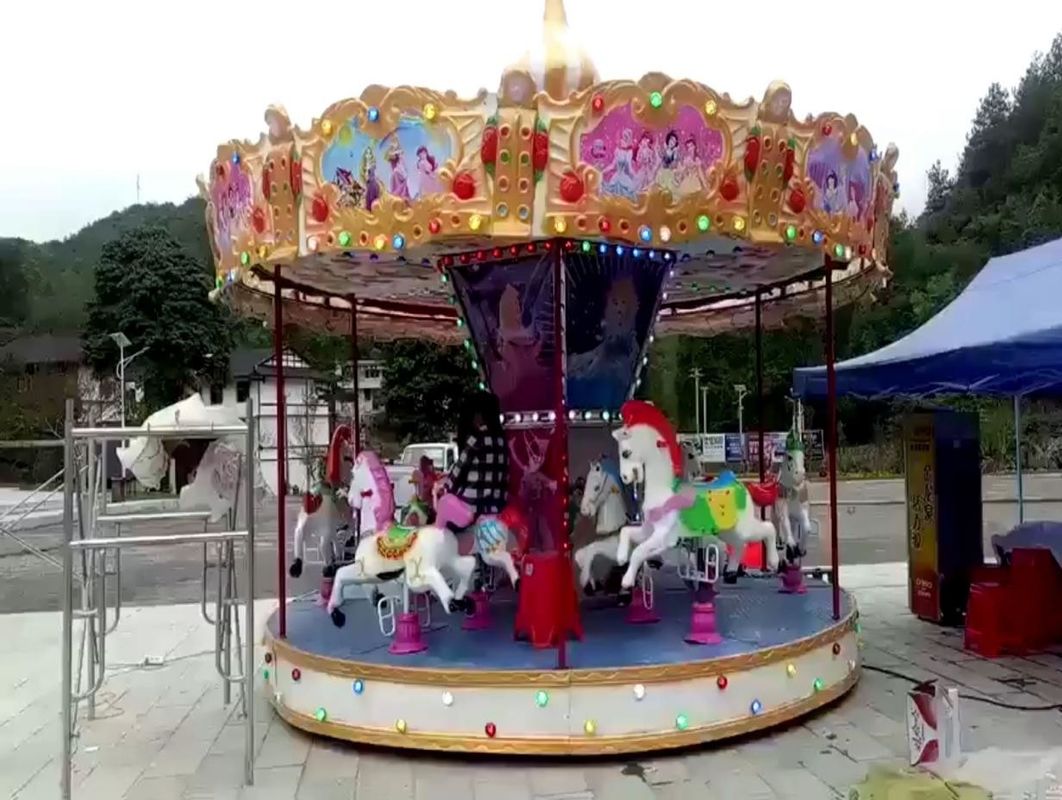 Parcs d'attractions de luxe Carrousel Parcs extérieurs Rides pour enfants Meilleur 24 places Carrousel Rides