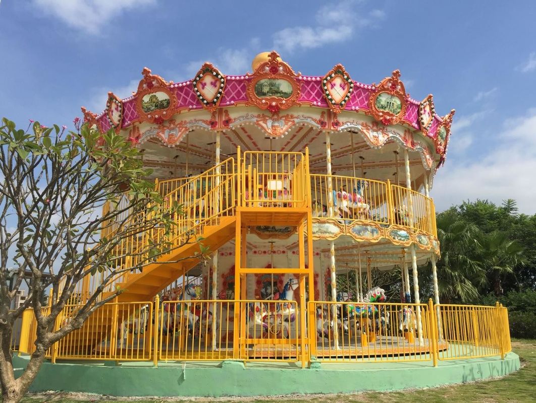 Parcs d'attractions de luxe Carrousel Parcs extérieurs Rides pour enfants Meilleur 24 places Carrousel Rides