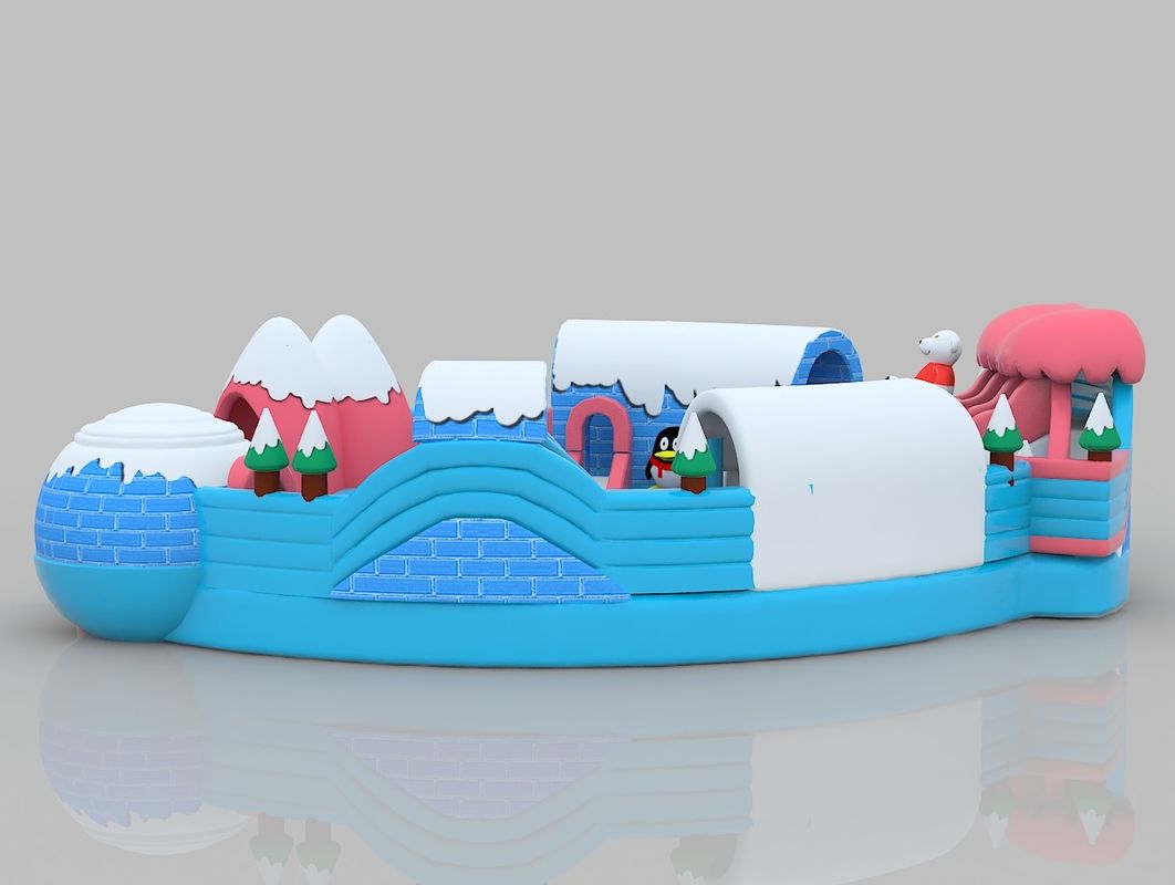 Château gonflable à thème de neige, PVC coloré, saut à l'intérieur, maison de rebond pour adultes