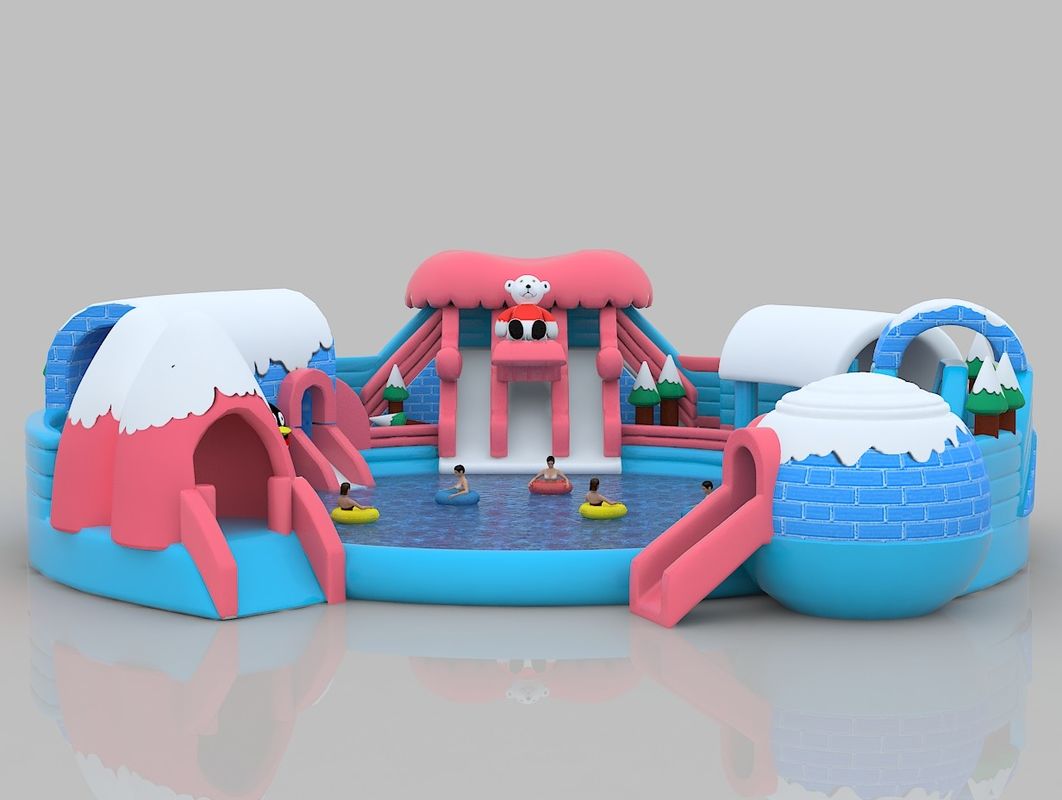 Château gonflable à thème de neige, PVC coloré, saut à l'intérieur, maison de rebond pour adultes