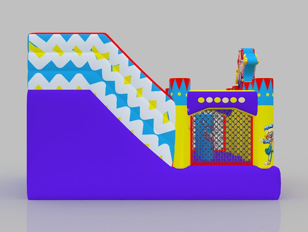 Château gonflable pour enfants Jaune Bleu Château gonflable extérieur Château gonflable avec glisser