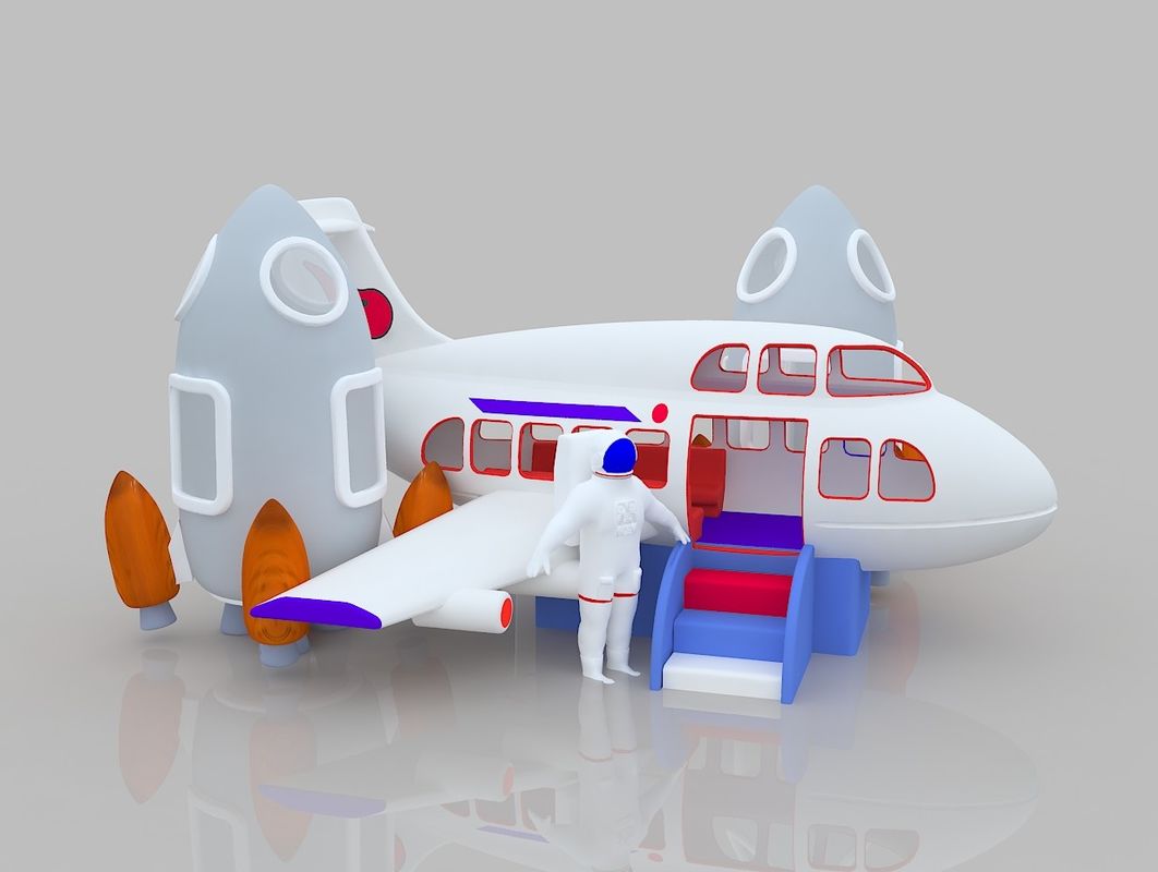 L'avion sur le thème du glissement et du glissement de la maison de saut de location du château de saut pour enfants avec glissement gonflable OEM