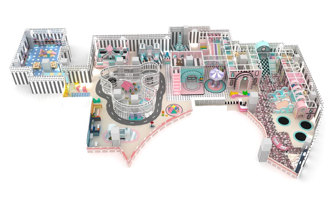 Nouveau design personnalisé de haute qualité multi-fonctionnelle zone commerciale pour enfants équipement de terrain de jeu intérieur