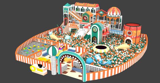 Équipement de terrain de jeux pour enfants doux Sécurisé Couleur doux terrains de jeux commerciaux