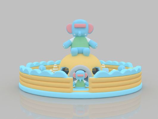 Panda Cartoon Pvc maison gonflable grande maison gonflable extérieure lit de saut