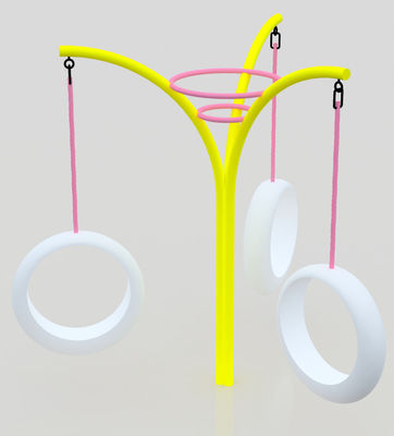 Équipement de balançoire de terrain de jeu avec matériaux imperméables pour une performance par tous les temps